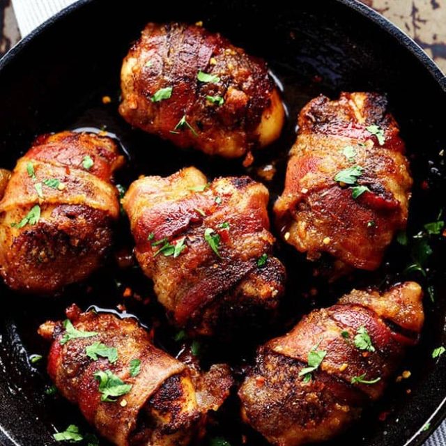 Bacon-wrapped Parmesan Chicken