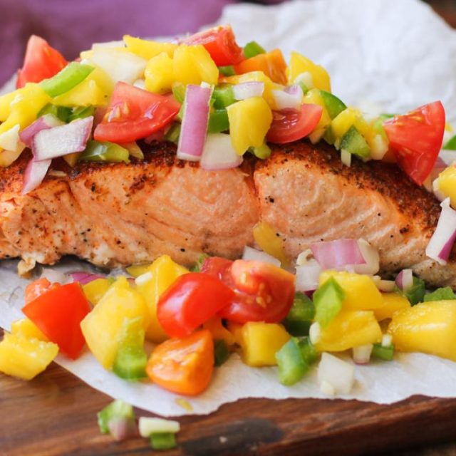 Rainbow Trout and Mango Salsa
